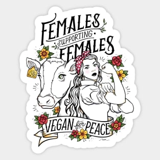 Females Supporting Females Sticker